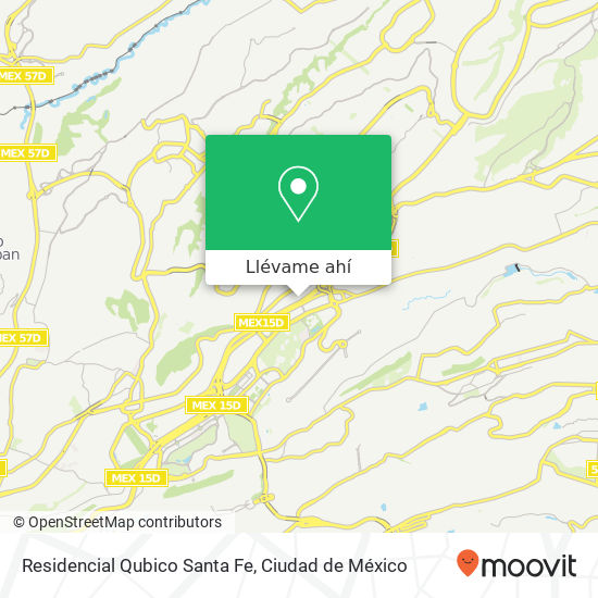 Mapa de Residencial Qubico Santa Fe