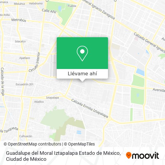 Mapa de Guadalupe del Moral  Iztapalapa  Estado de México