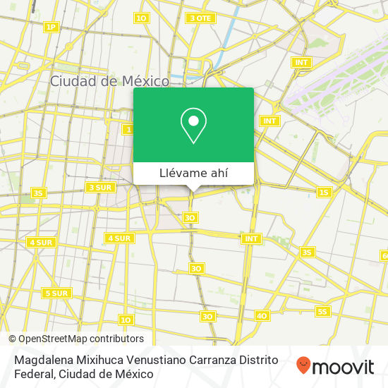 Mapa de Magdalena Mixihuca  Venustiano Carranza  Distrito Federal