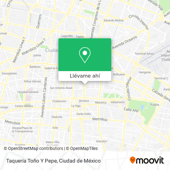 Mapa de Taquería Toño Y Pepe