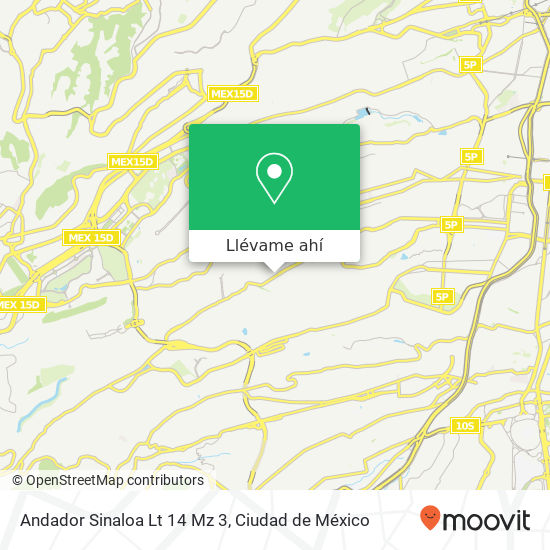 Mapa de Andador Sinaloa Lt 14 Mz 3
