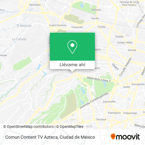 Mapa de Comun Content TV Azteca