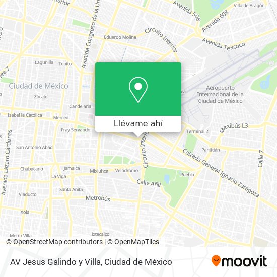 Mapa de AV  Jesus Galindo y Villa