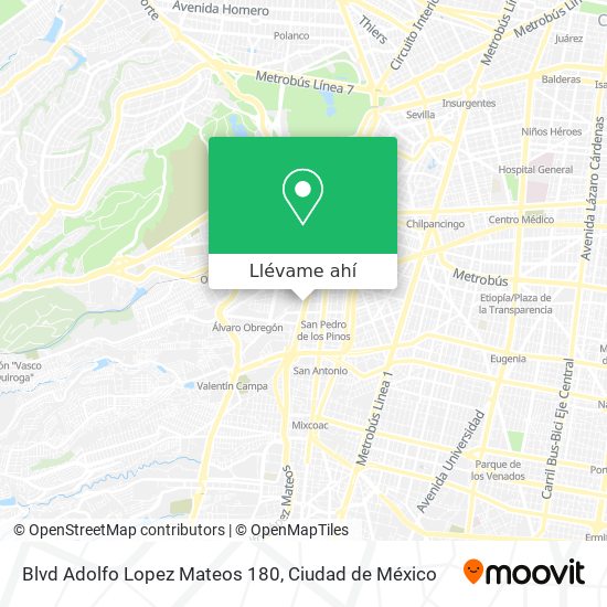 Mapa de Blvd Adolfo Lopez Mateos 180