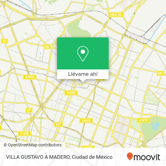 Mapa de VILLA GUSTAVO A  MADERO
