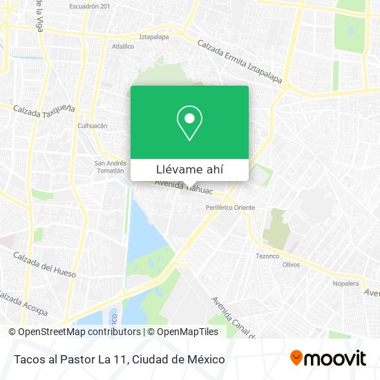 Mapa de Tacos al Pastor La 11
