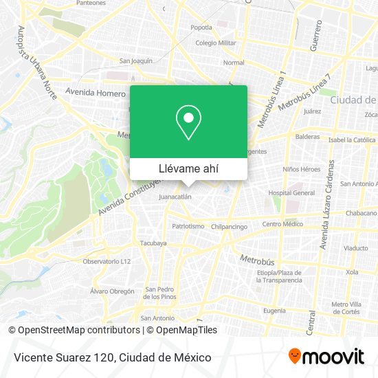 Mapa de Vicente Suarez 120