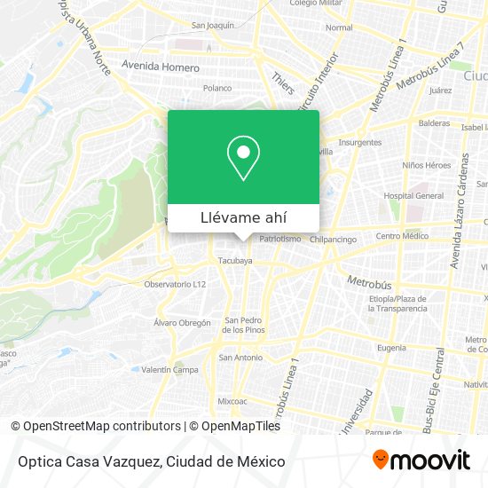 Mapa de Optica Casa Vazquez