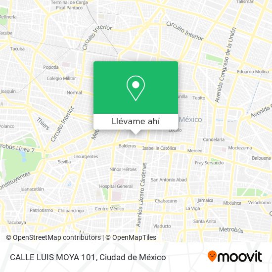 Mapa de CALLE LUIS MOYA  101