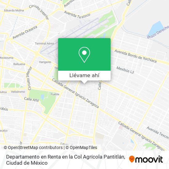 Mapa de Departamento en Renta en la Col  Agrícola Pantitlán