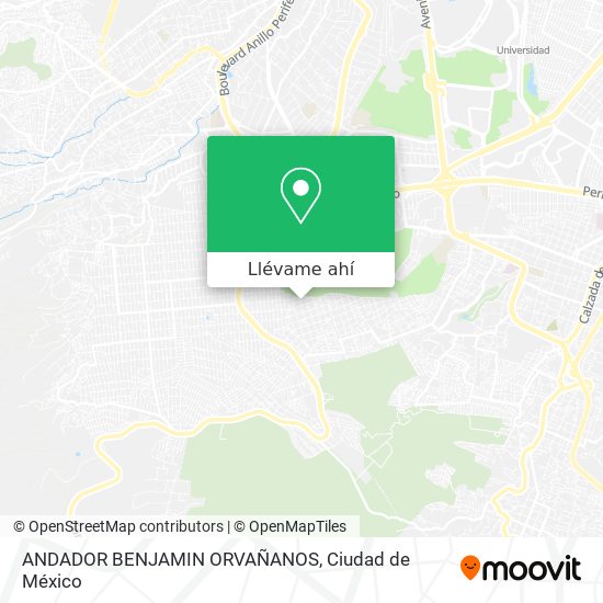 Mapa de ANDADOR BENJAMIN ORVAÑANOS