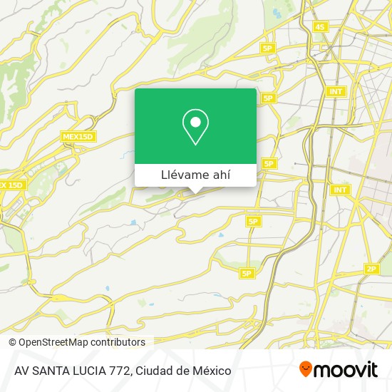 Mapa de AV SANTA LUCIA 772