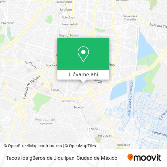 Cómo llegar a Tacos los güeros de Jiquilpan en Coyoacán en Autobús?