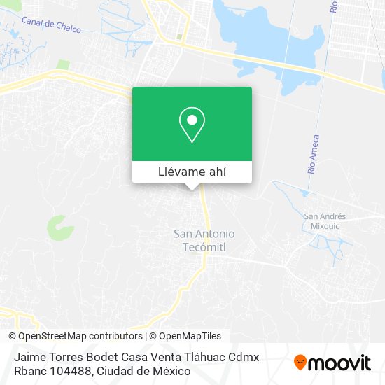 Cómo llegar a Jaime Torres Bodet Casa Venta Tláhuac Cdmx Rbanc 104488 en  Xochimilco en Autobús?