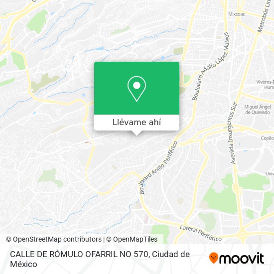 Mapa de CALLE DE RÓMULO OFARRIL NO  570