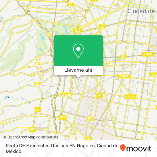 Mapa de Renta DE Excelentes Oficinas  EN Napoles