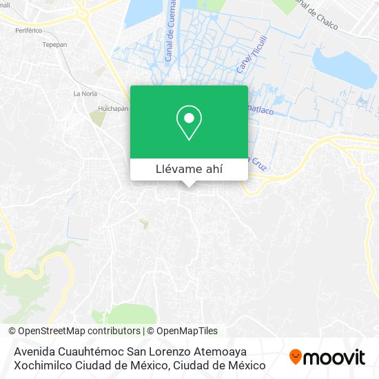 Mapa de Avenida Cuauhtémoc  San Lorenzo Atemoaya  Xochimilco  Ciudad de México