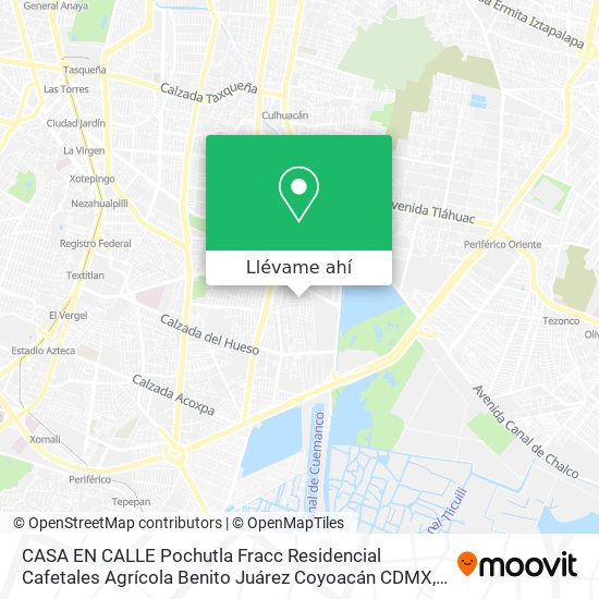 Mapa de CASA EN CALLE Pochutla   Fracc  Residencial Cafetales Agrícola Benito Juárez Coyoacán CDMX