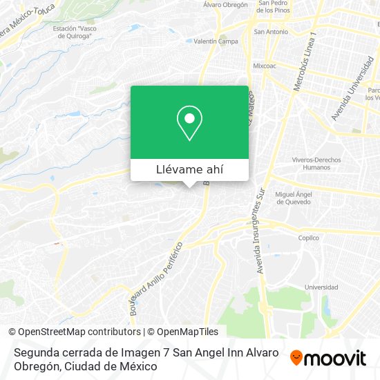 Mapa de Segunda cerrada de Imagen 7  San Angel Inn  Alvaro Obregón