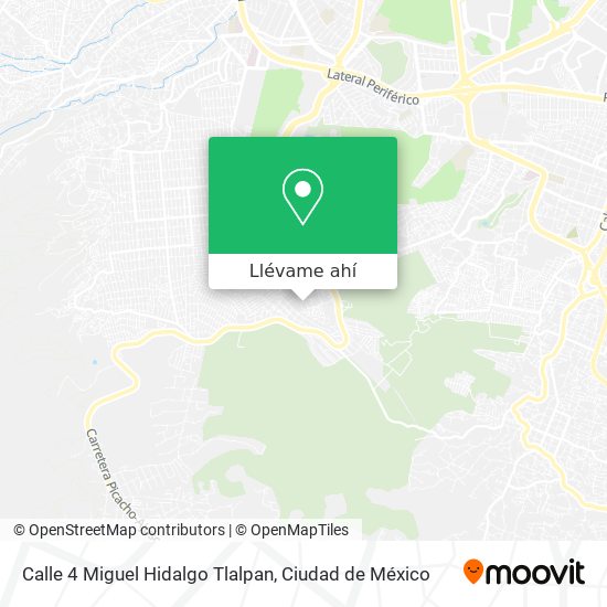 Mapa de Calle 4  Miguel Hidalgo  Tlalpan