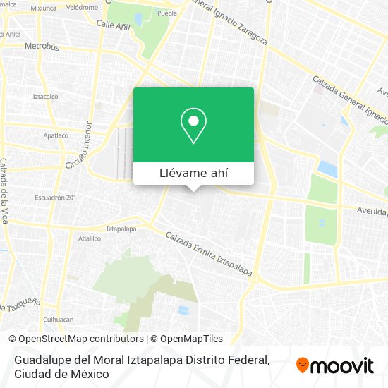 Mapa de Guadalupe del Moral  Iztapalapa  Distrito Federal