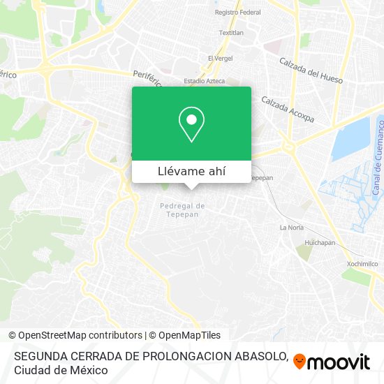 Mapa de SEGUNDA CERRADA  DE PROLONGACION ABASOLO