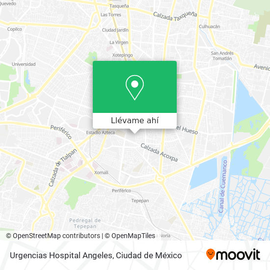 Mapa de Urgencias Hospital Angeles