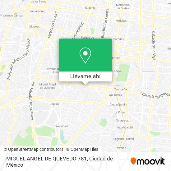 Mapa de MIGUEL ANGEL DE QUEVEDO 781