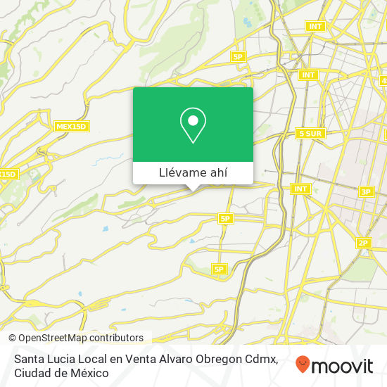 Mapa de Santa Lucia Local en Venta Alvaro Obregon Cdmx