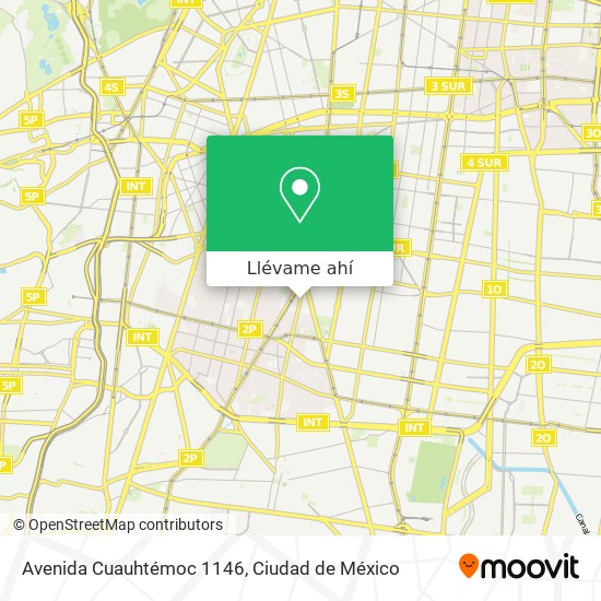 Mapa de Avenida Cuauhtémoc 1146