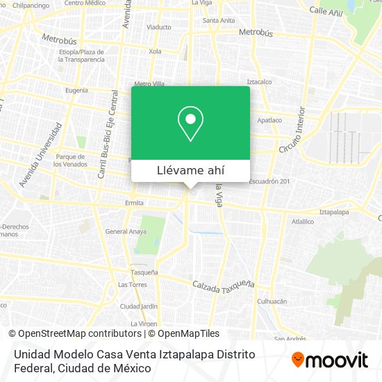 Mapa de Unidad Modelo Casa Venta Iztapalapa Distrito Federal