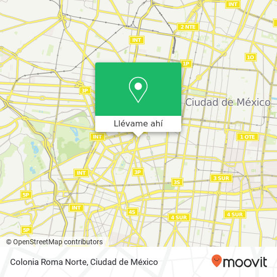 Mapa de Colonia Roma Norte