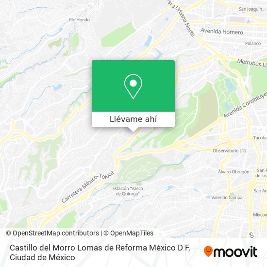 Mapa de Castillo del Morro  Lomas de Reforma  México  D F