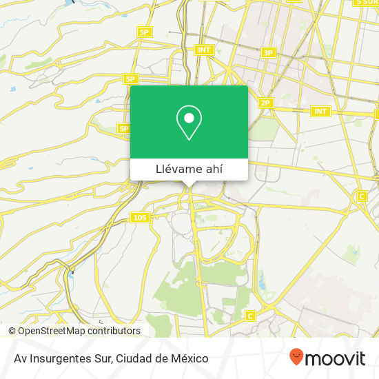 Mapa de Av Insurgentes Sur