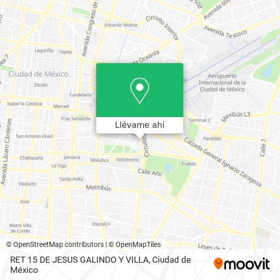 Mapa de RET 15 DE JESUS GALINDO Y VILLA