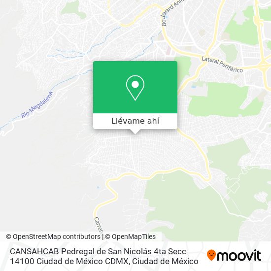 Mapa de CANSAHCAB  Pedregal de San Nicolás 4ta Secc  14100 Ciudad de México  CDMX
