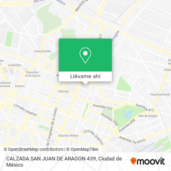 Mapa de CALZADA SAN JUAN DE ARAGON  439