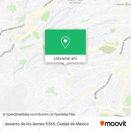 Cómo llegar a desierto de los leones 5385 en Huixquilucan en Autobús o  Metro?