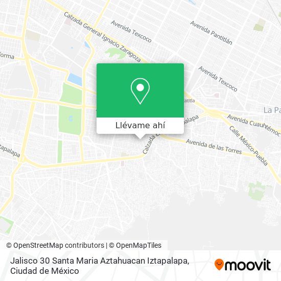 Mapa de Jalisco 30  Santa Maria Aztahuacan  Iztapalapa