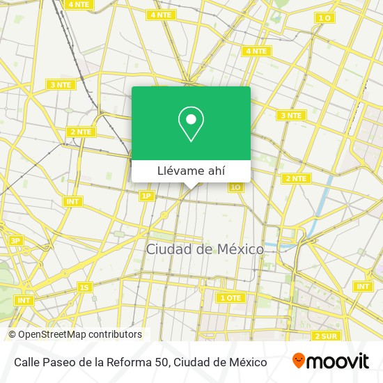 Mapa de Calle Paseo de la Reforma 50