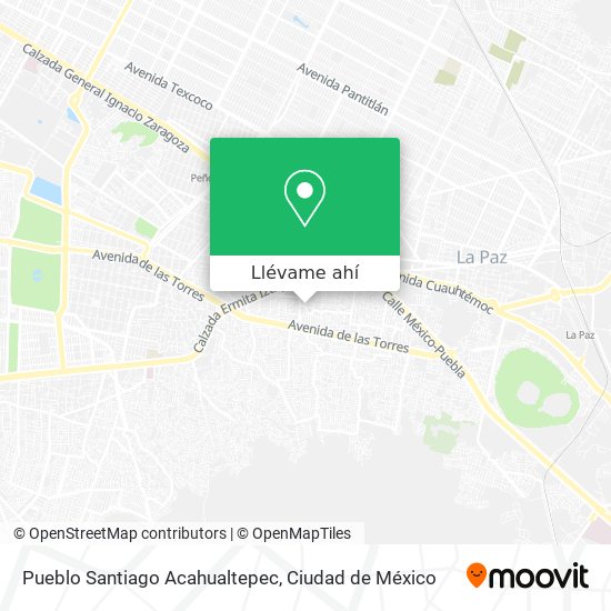 Cómo llegar a Pueblo Santiago Acahualtepec en Iztapalapa en Autobús o Metro?