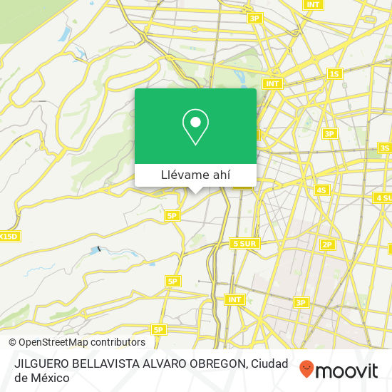 Mapa de JILGUERO BELLAVISTA ALVARO OBREGON