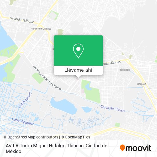 Mapa de AV  LA Turba   Miguel Hidalgo  Tlahuac