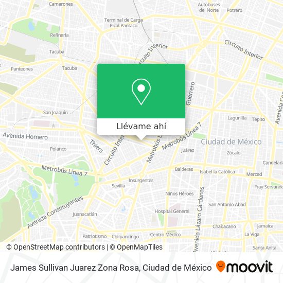 Mapa de James Sullivan   Juarez   Zona Rosa