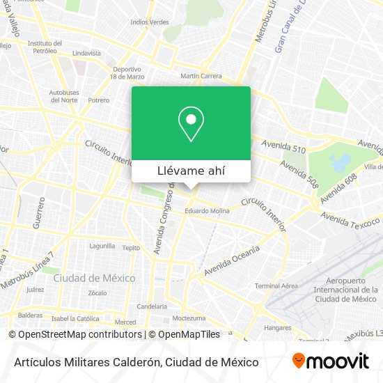 Mapa de Artículos Militares Calderón