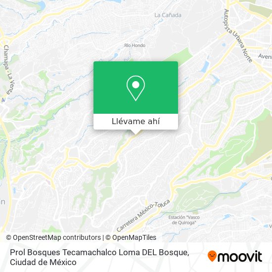 Mapa de Prol  Bosques   Tecamachalco   Loma DEL Bosque