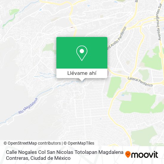 Mapa de Calle Nogales Col  San Nicolas Totolapan  Magdalena Contreras