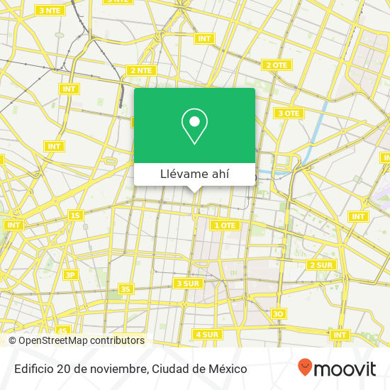 Mapa de Edificio 20 de noviembre