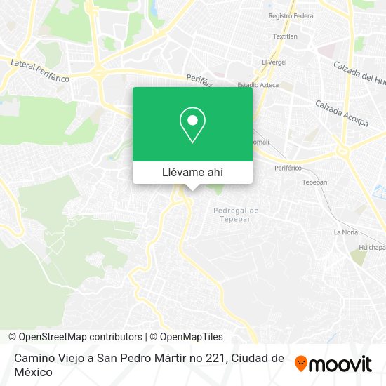¿Cómo llegar a Camino Viejo a San Pedro Mártir no 221 en Ciudad de México en Autobús o Tren?