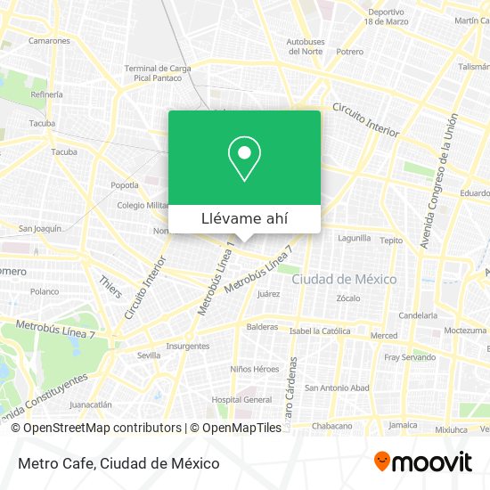 Mapa de Metro Cafe